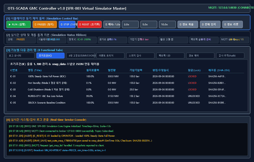GMC_Service 시뮬레이션 제어 마스터 GUI